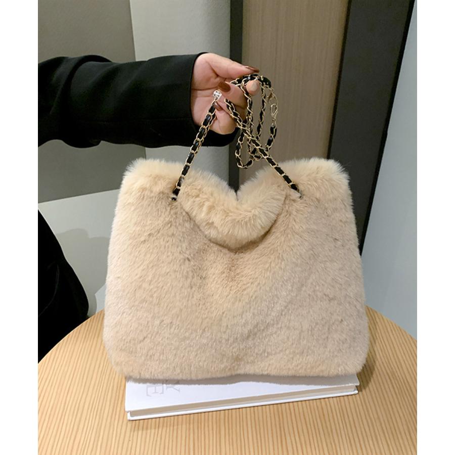 ファーバッグ 大容量 チェーンバッグ