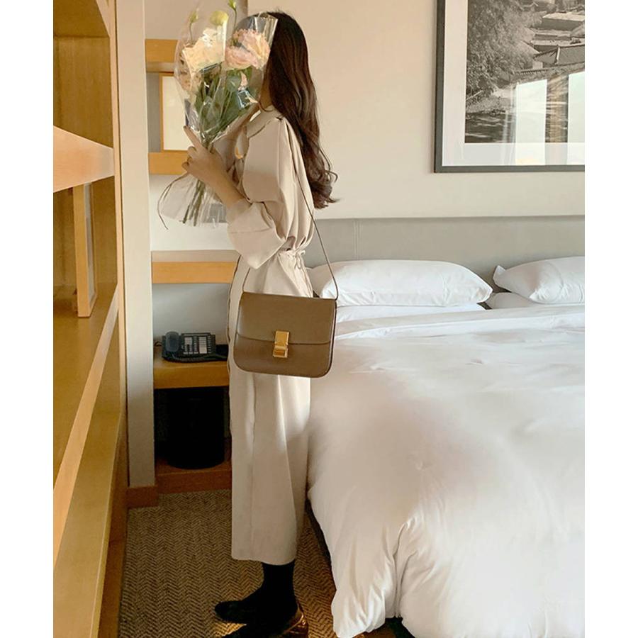 きれいめシャツワンピース ウエストマーク