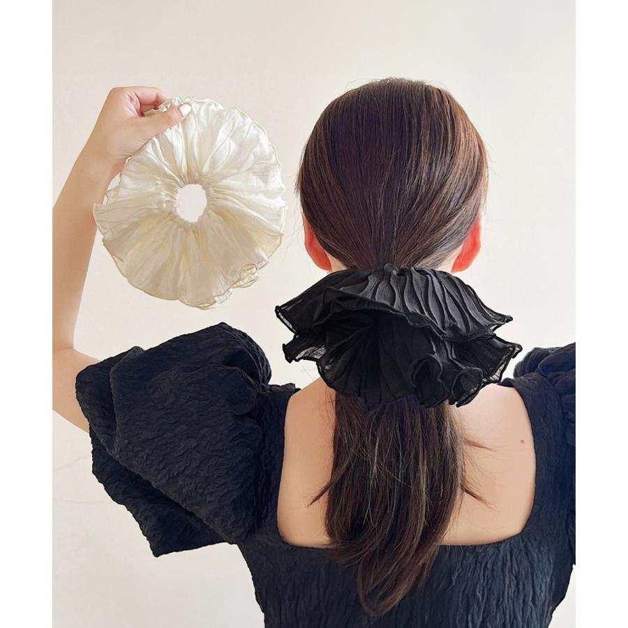 フリルシュシュ 大きめボリュームヘアゴム