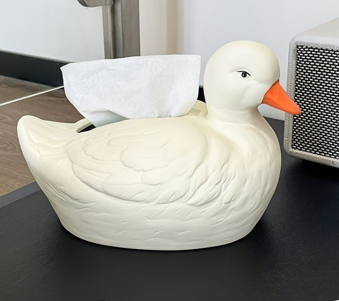 ティッシュボックス ティッシュケース ナプキンケース ナプキンホルダー アヒル おもしろ雑貨 お洒落 モダン インテリア オブジェ 置物 インテリア ホームデコ シンプル