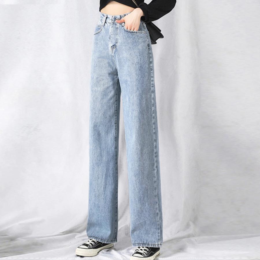 デニムワイドパンツハイウエストレディース