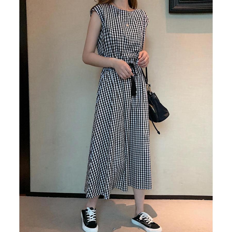 リネン風ワンピース レディース 春夏半袖