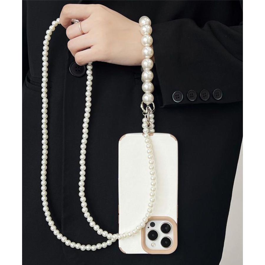 スマホ ショルダー パールストラップ人気